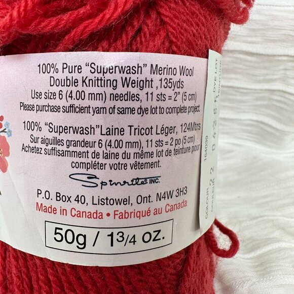 Berella Country Garden DK Yarn Brick Red Superwash Merino Wool 50g Skein Knittin - Picture 2 of 7